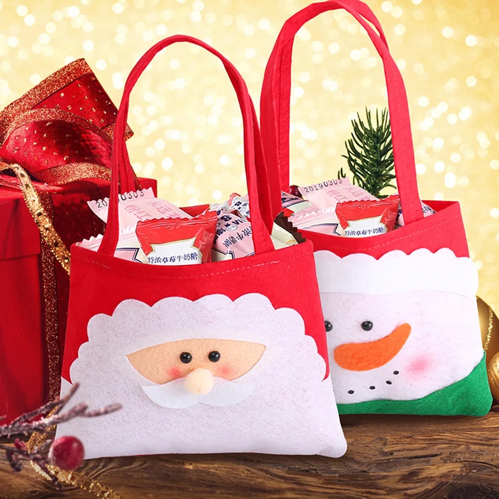 Рождественская сумка тоут из нетканого материала для рождественского подарка с