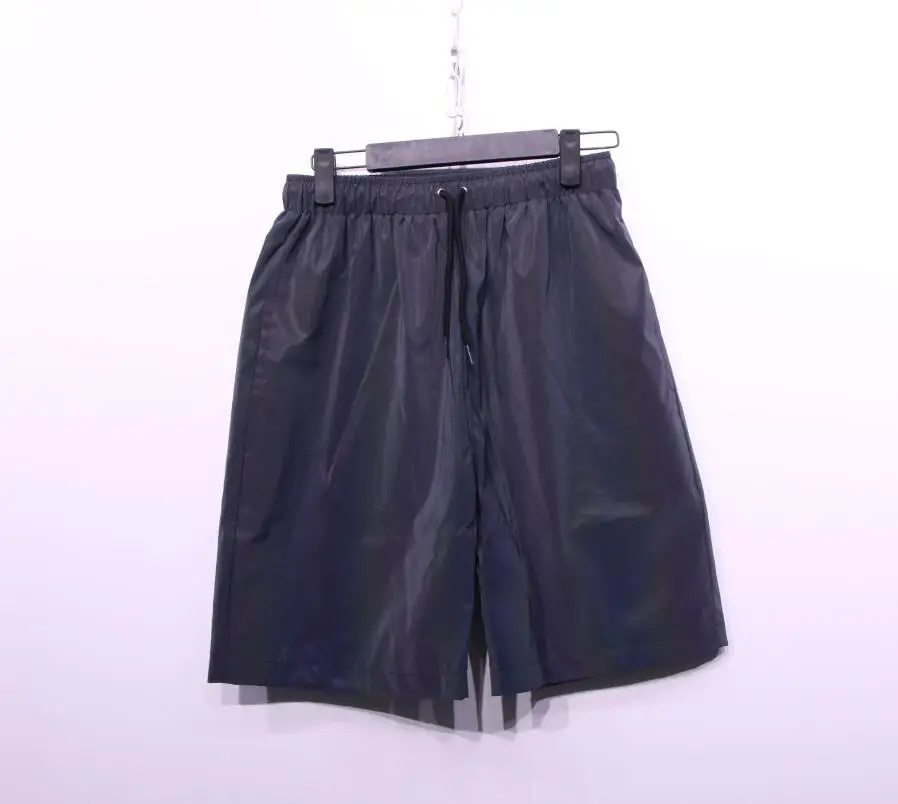 Men summer night shiny colorful reflective shorts elastic waist street dance short pants men casual hip hop punk homme | Мужская одежда