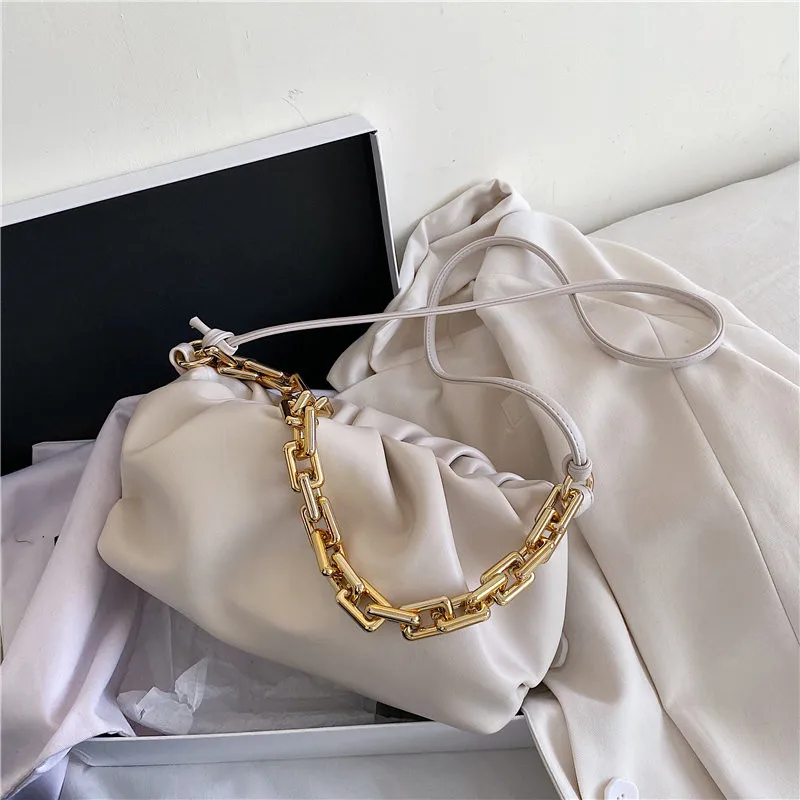 Женские сумки через плечо с золотой цепочкой женские Сумки из искусственной кожи