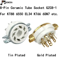 10pcs ceramic tube socket 8pins electron tube seat for kt66 kt88 6sl7 6sn7 6ca7 el34 5ar4 gz34 6550 vacuum tube free shipping