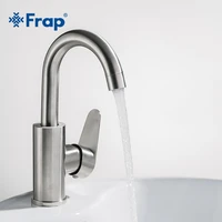 frap new arrival hot and cold water mixer brushed 304 stainless steel bathroom faucet basin tap bath sink faucet f1348