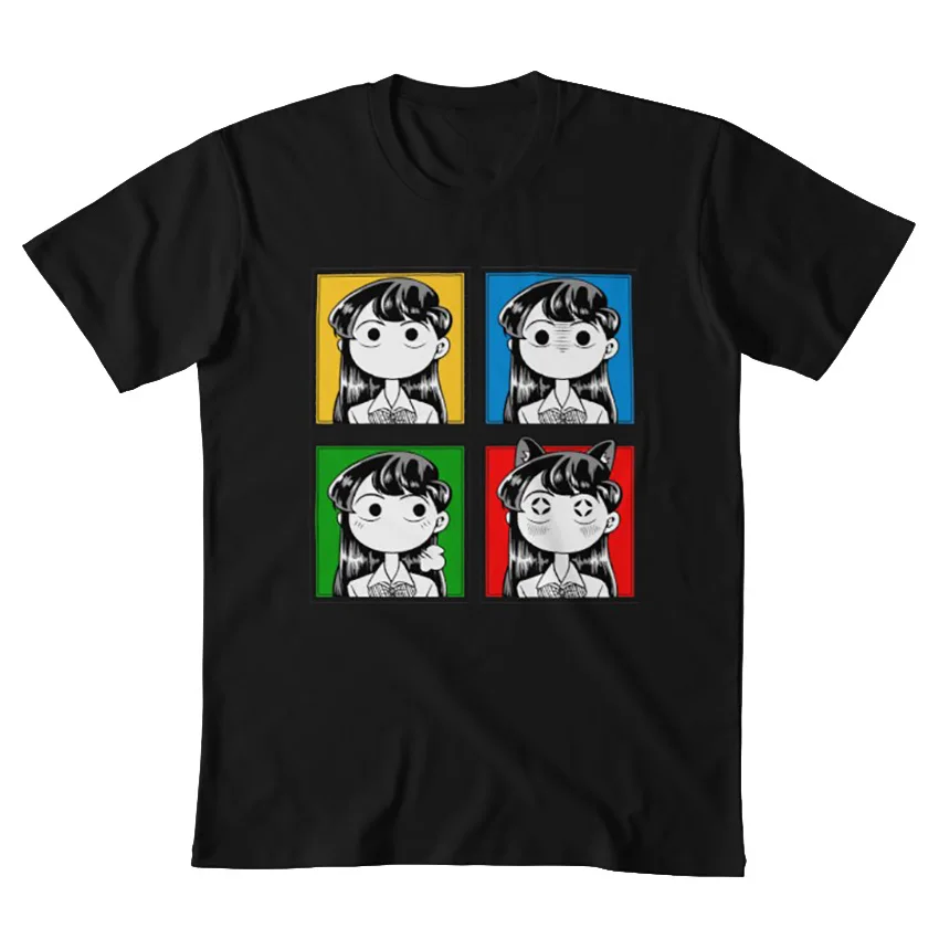 Футболка с мозаикой Komi-san komiss komi манга для общения | Мужская одежда