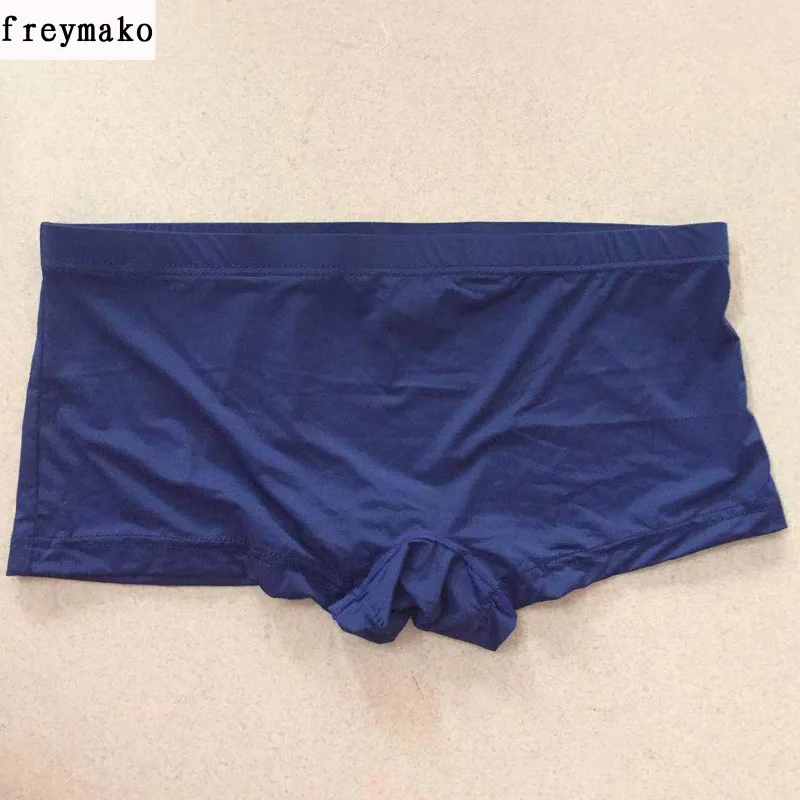 Крутой прозрачный ледяной шелк мужское нижнее белье боксеры шорты hombre slip homme cuecas