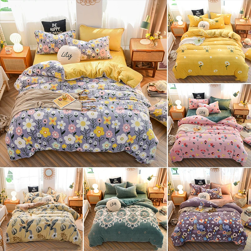 

4pcs Winner Kawaii Bedding Set Luxury Queen Size Bed Sheets Plush Quilt Soft Cotton Sets Comforter Bedding