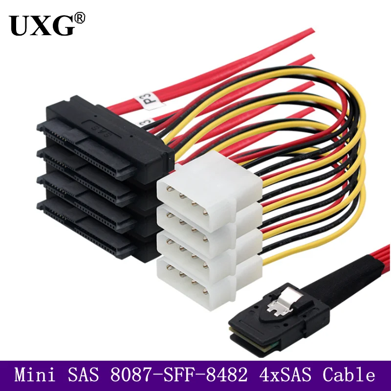 Внутренний Mini SAS 36 Pin SFF 8087 To 4 29 8482 кабель с контактным разъемом питания основной