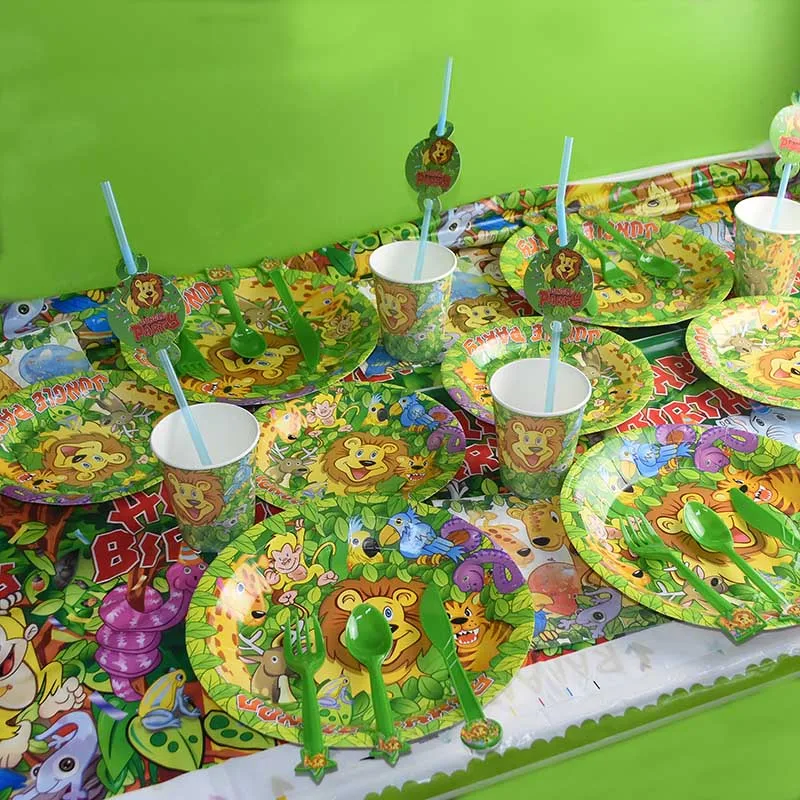 Вечерние принадлежности джунгли воздушные шары из фольги в виде животного