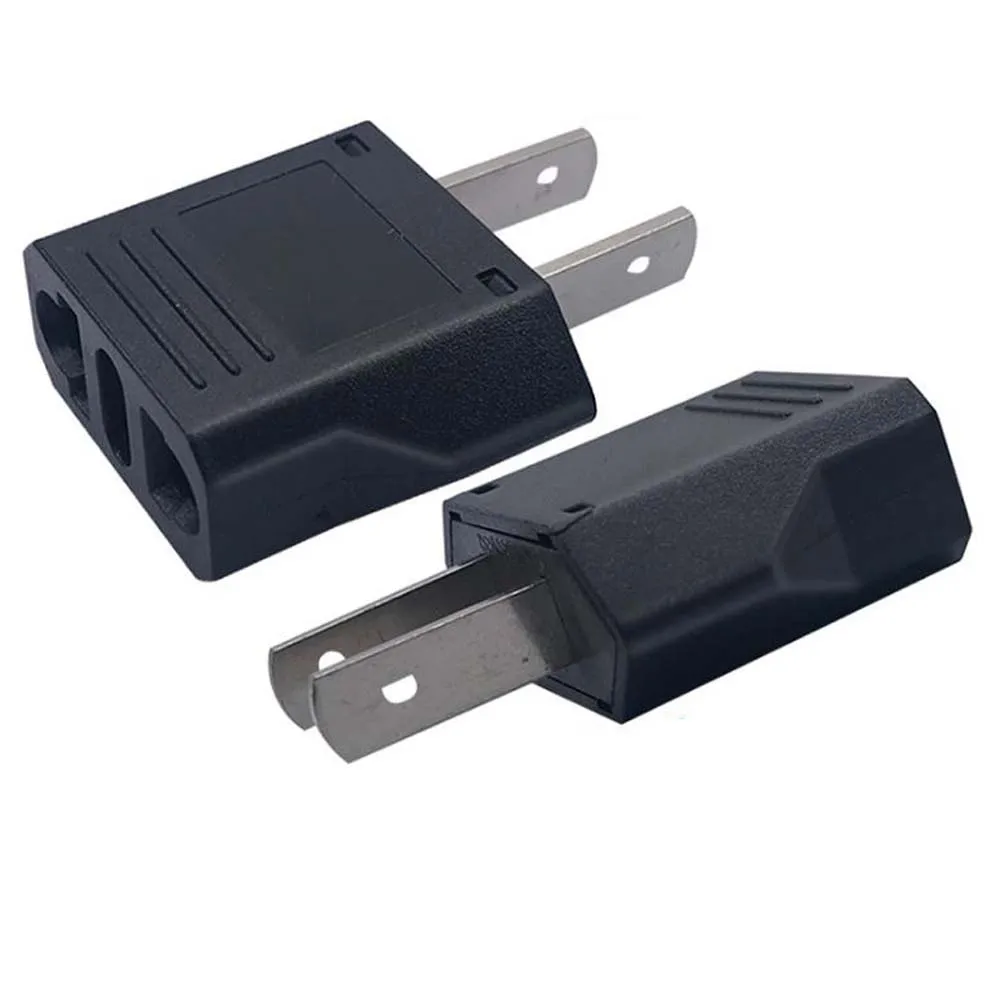 Черный белый цвет Портативный Мини Американский Универсальный 2 pin штекер