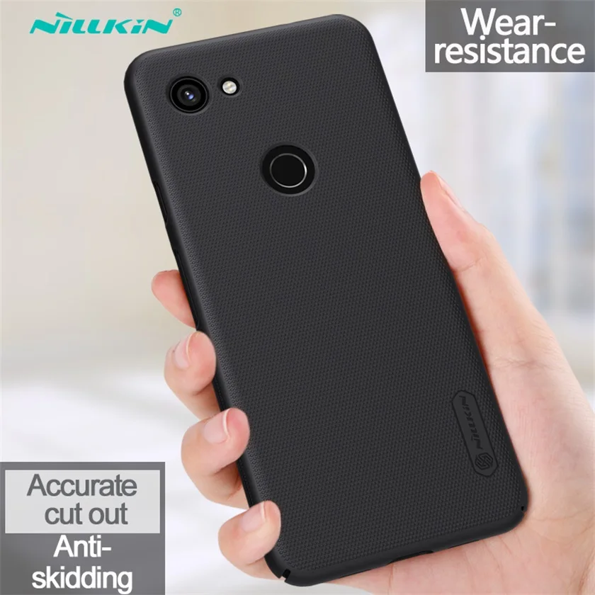 Black Для Google Pixel 3a XL 3XL чехол Pixel 3 3a чехол Nillkin Супер Матовый Щит Жесткий ПК Защита задней крышки для Google Pixel3a XL - Цвет: Black