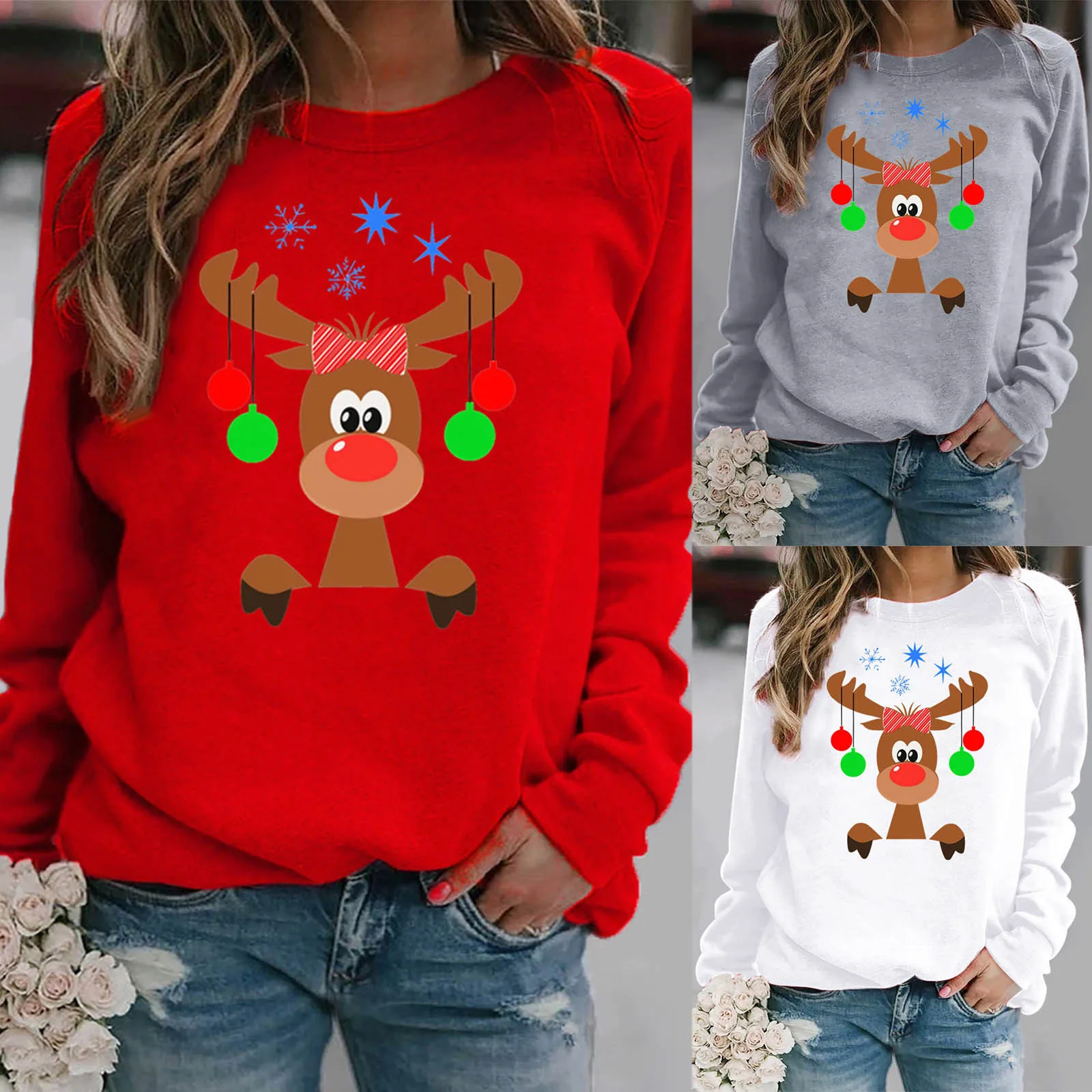 

Женский джемпер, пуловер, топы, пальто, Рождественская зимняя женская теплая Короткая Толстовка с геометрическим рисунком из полиэстера, од...