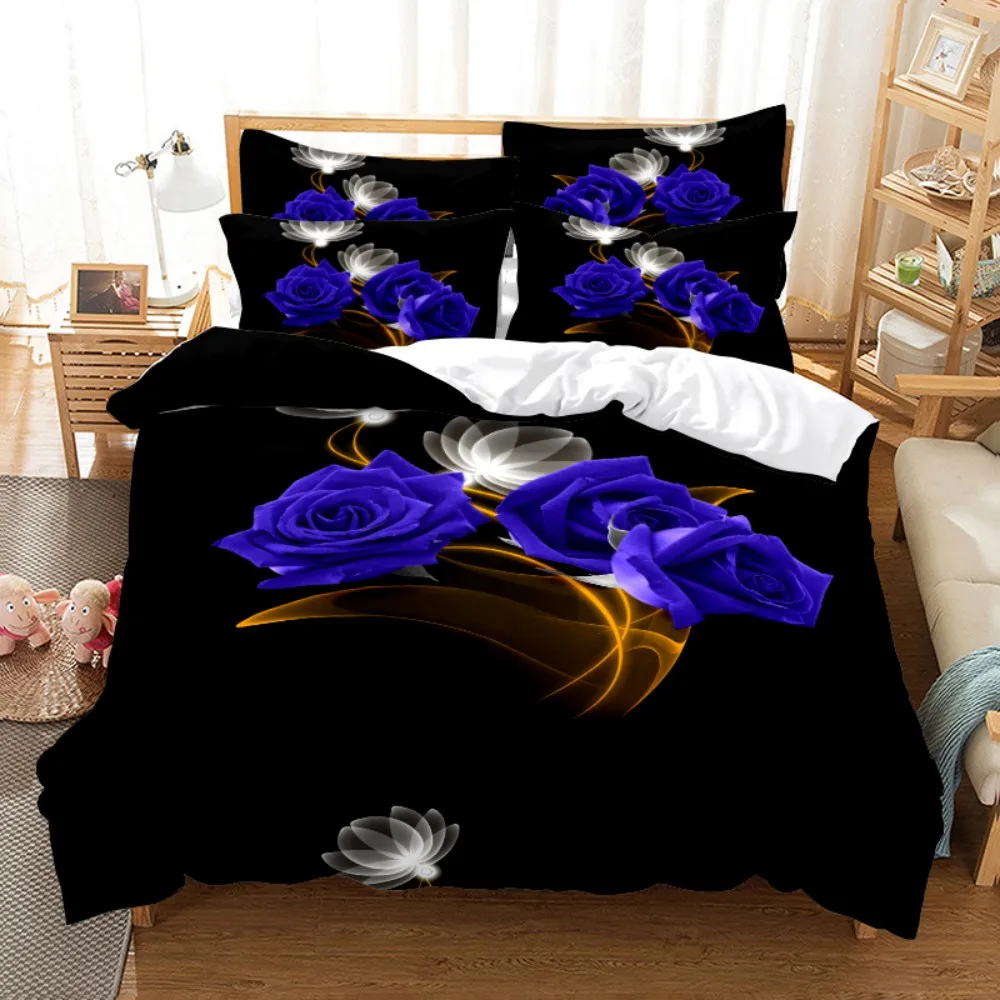 

3D Printed Bedding Set Flowers Bedclothes Colorful Vivid Bed Set Designer Bedding Set Twin Full Queen King