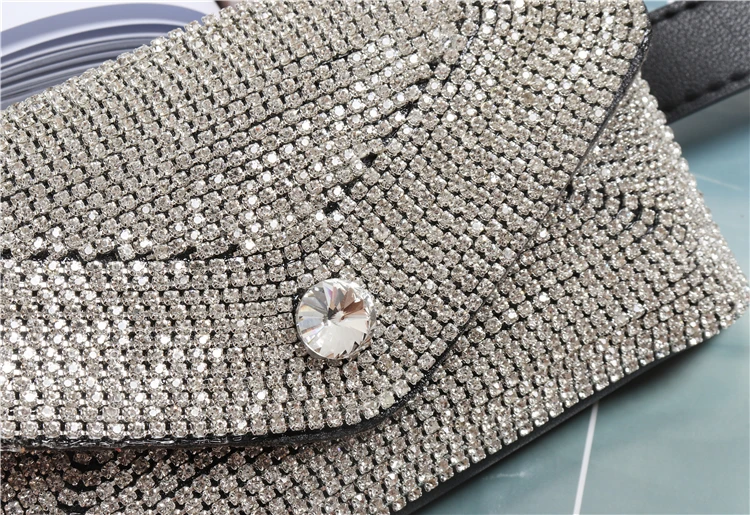 Blingbling сверкающий мини-Пояс съемный двойной использование Tide декоративный ремень