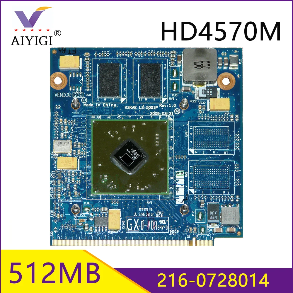 Видеокарта Radeon HD4570 HD4570M GDDR3 512 Мб 216 0728014 с X кронштейном для ноутбука Toshiba A500 L500 L550 100%