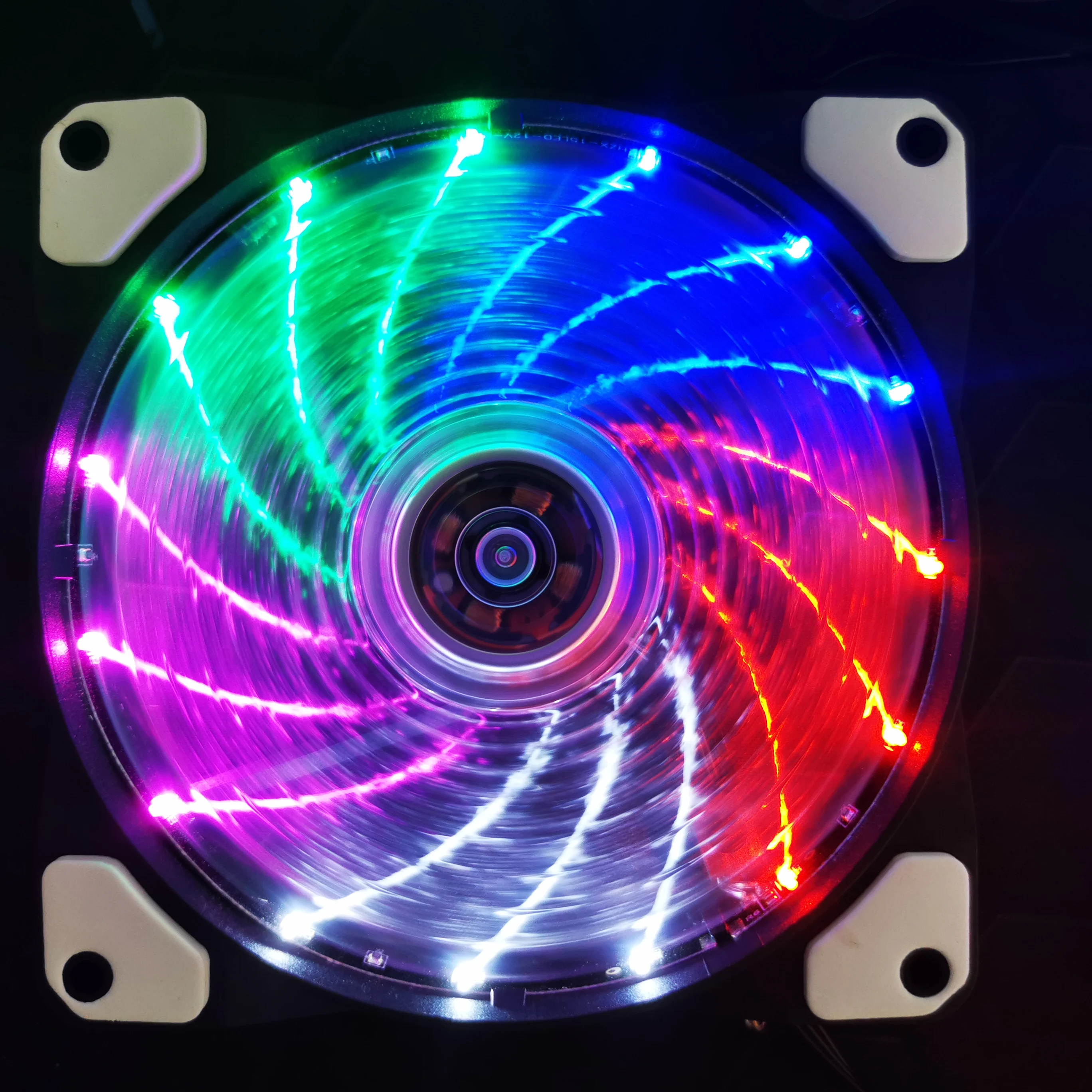 120 мм чехол для компьютера Вентилятор охлаждения ЦП СВЕТОДИОДНЫЙ многоцветный
