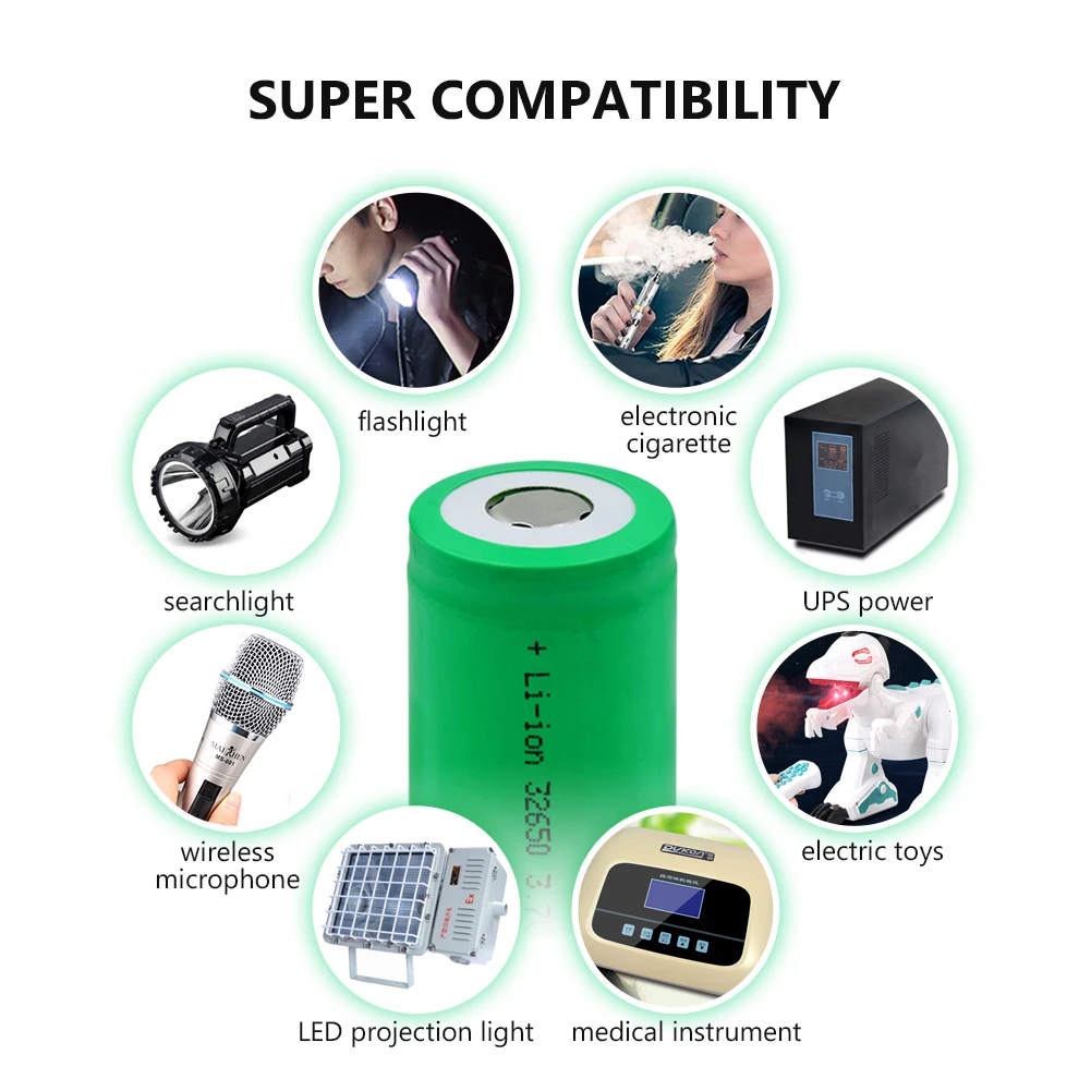 3 7 v 8200mAh литий ионная аккумуляторная батарея 32650 батареи тока для резервного