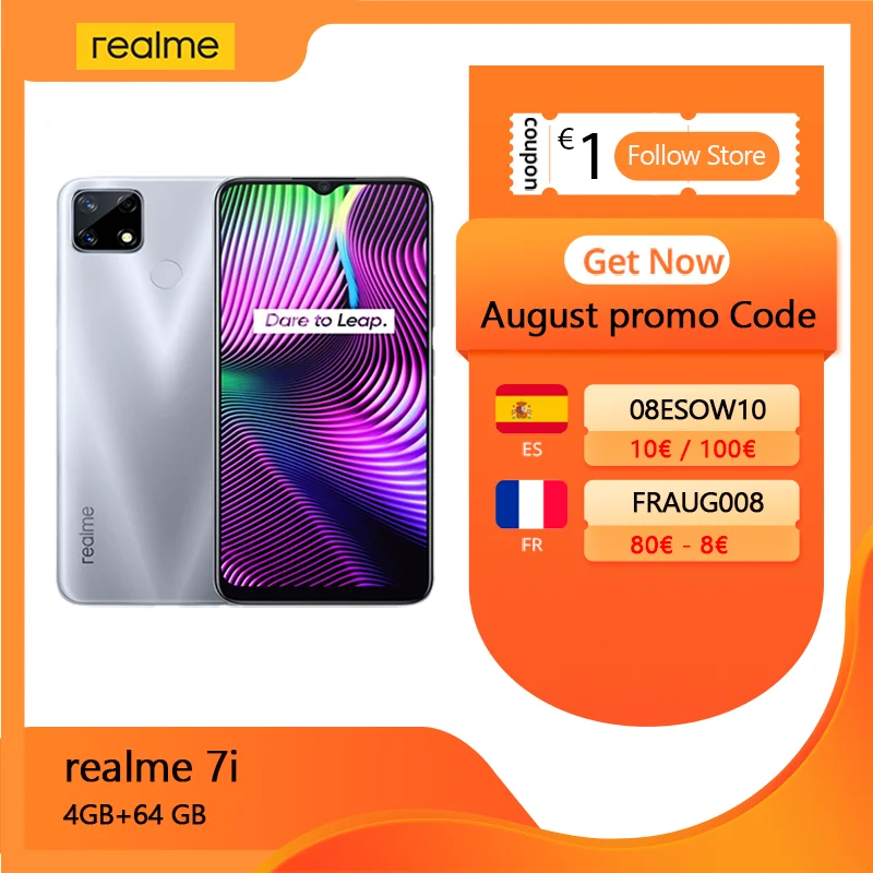 Смартфон realme 7i 4 + 64 ГБ глобальная версия &quot 48 МП 6000 мАч|Смартфоны| |