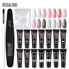 Набор Полимерных Гелей для ногтей ROSALIND, блестящий акриловый гель, Гель-лак для наращивания ногтей с УФ-лампой, для маникюра