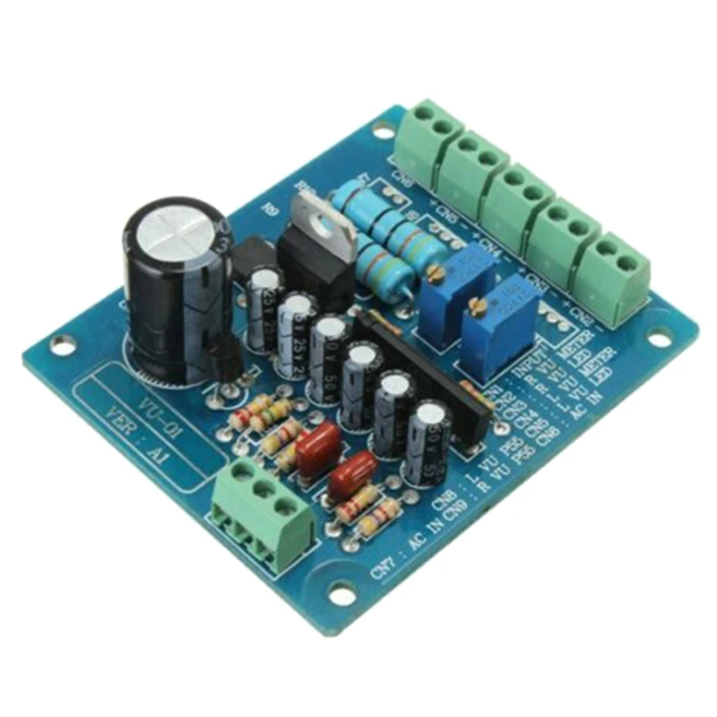 

Dual Stereo VU Meter Driver Board Amplifier DB Audio Level VU Header Driver Board Speaker Driver AC 12V Input Backlit