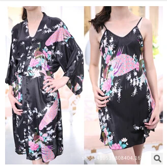 

Brand New Silk Women Nightgown Robe Sets Sleepwear Set Silk Nighties Sleepwear Silk Robe Women Sleepwear