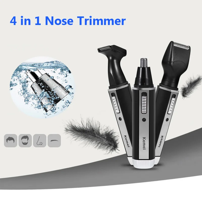 4 in 1 Professional Electric Nose Trimmer Hair Cliper Razor Ear Beard Shaver Cutter Personal Care Tools For Men Multifunctional