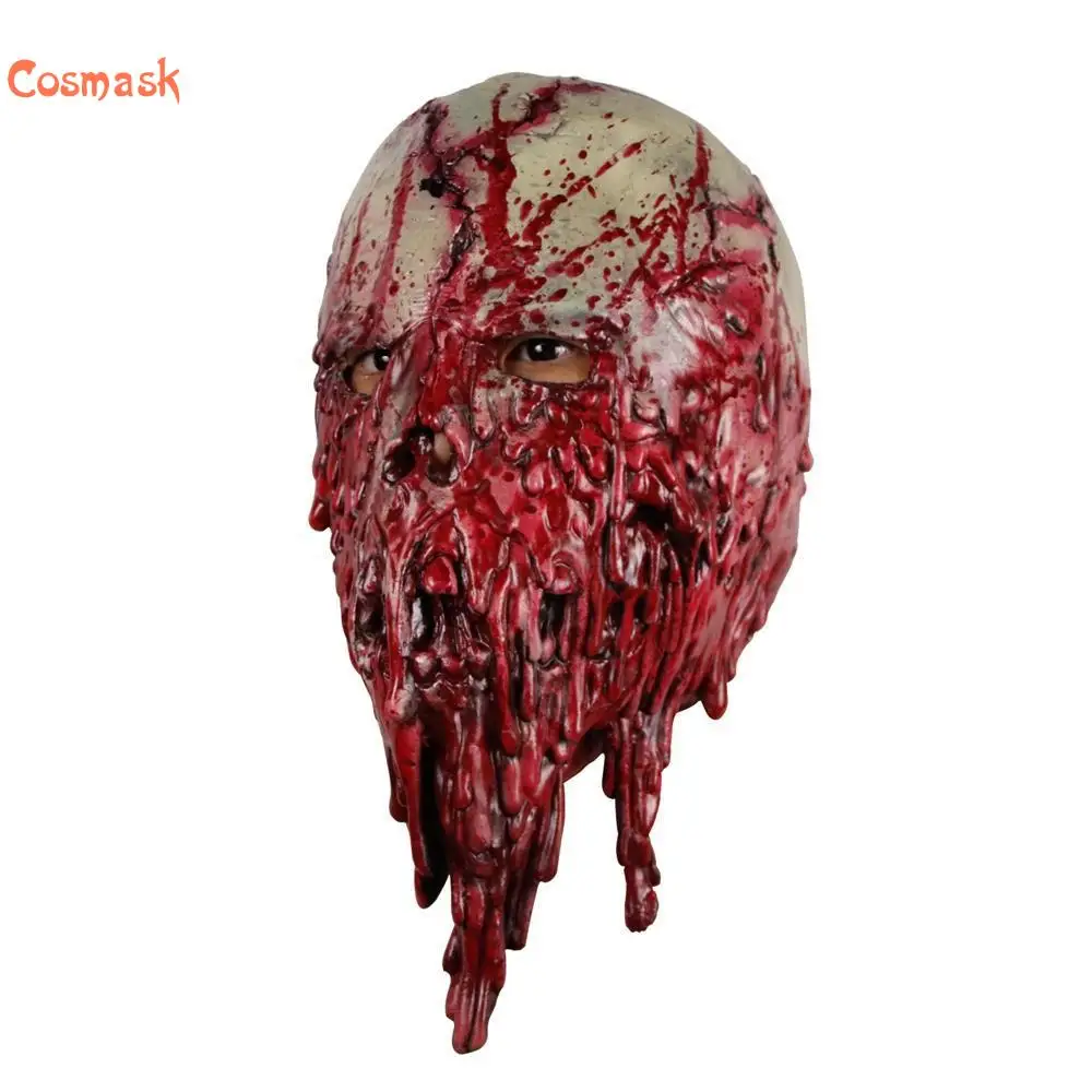 

Cosmask Novelty Latex Mask Halloween Costume Party Cosplay Ghost Theme Skull Blood of The Tentacles Mask Red