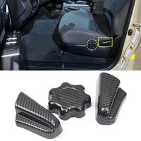 for toyota tacoma car seat adjustment control switch button knob cover trim carbon fiber stickers 2016 2017 2018 2019 decoration