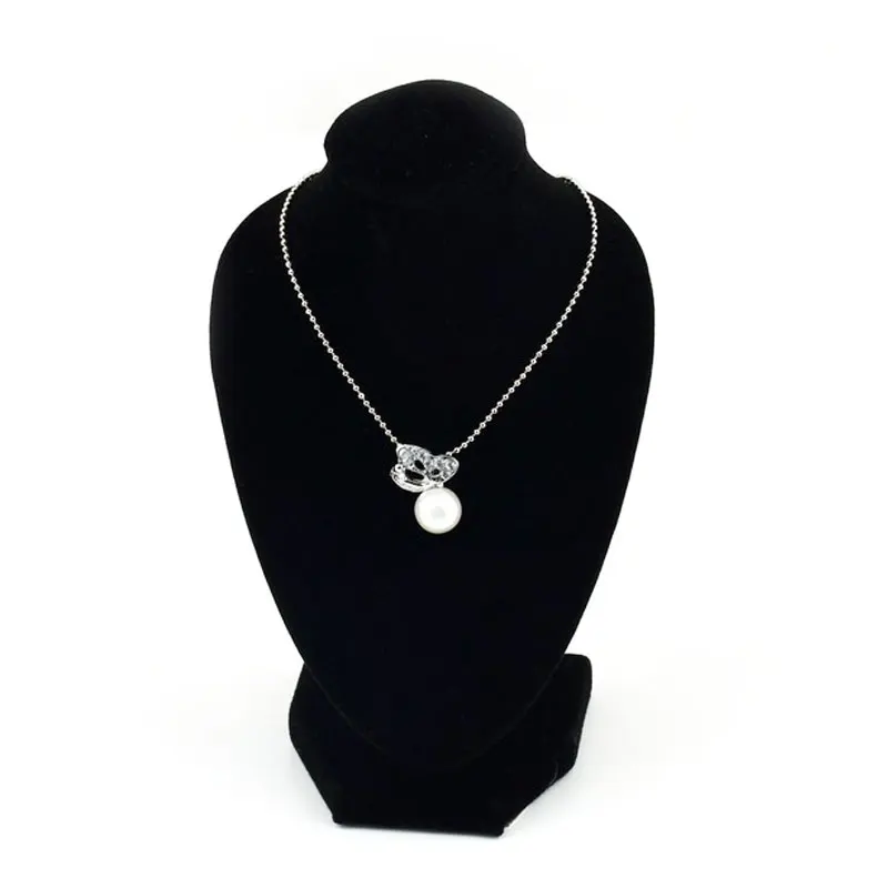 Вельветовая Подвеска для ожерелья подставка демонстрации цепочки черный