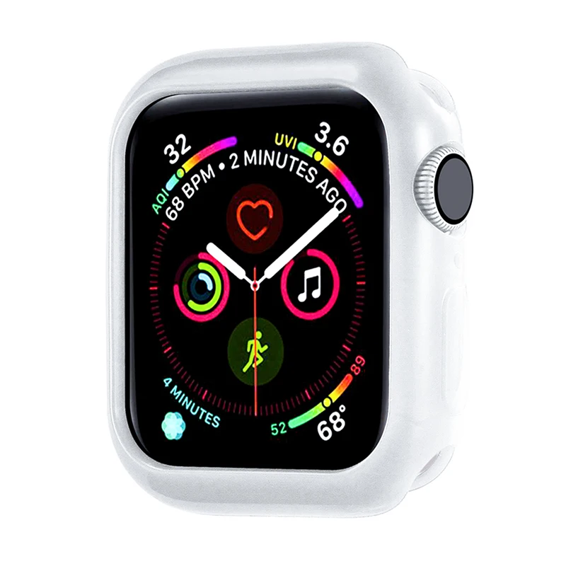 Мягкий силиконовый чехол накладка для Apple Watch полная защитная оболочка iWatch 4 40 мм 44