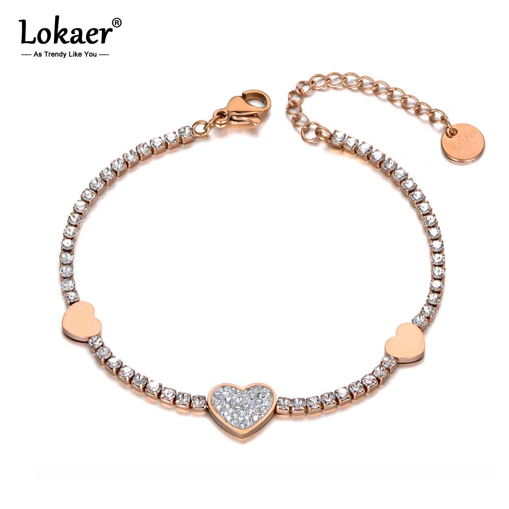 Женский браслет цепочка с кристаллами из нержавеющей стали|Цепочки и браслеты| |