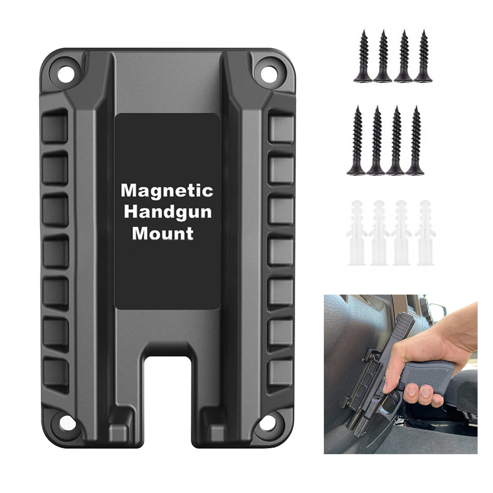

Military Gun Magnetic Mount Tactical Quick Draw Handgun Mount Flat Top Pistol Concealed Rifle Holder Hunting Accessories