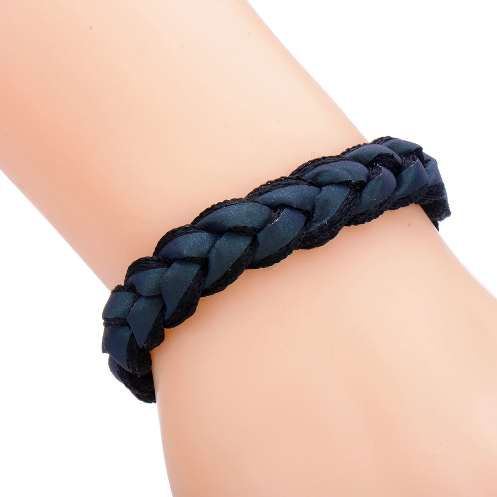 10 шт./лот кружевной ручная работа голографический темный отражающий свет браслет