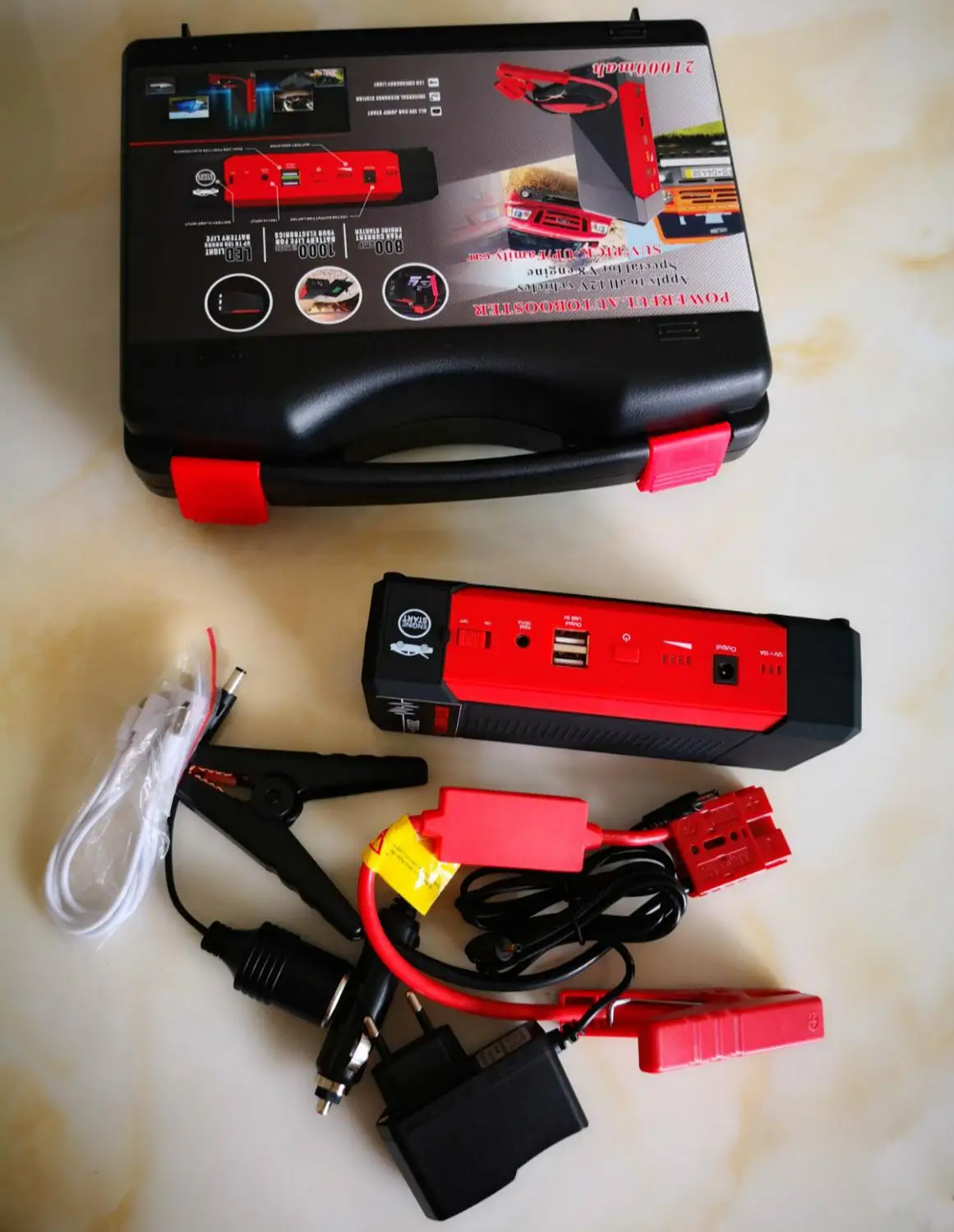 

Most Poweful 12v Car Jump Starter Power Bank 2000A 80000MAh Car Battery Booster Charger 12V Starting Device Petrol Diesel Car