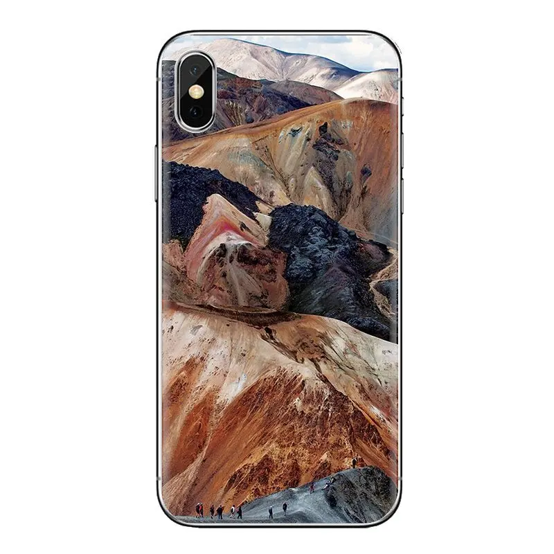 Прозрачный чехол из термополиуретана чудеса природы вулкан Исландия для Samsung Galaxy