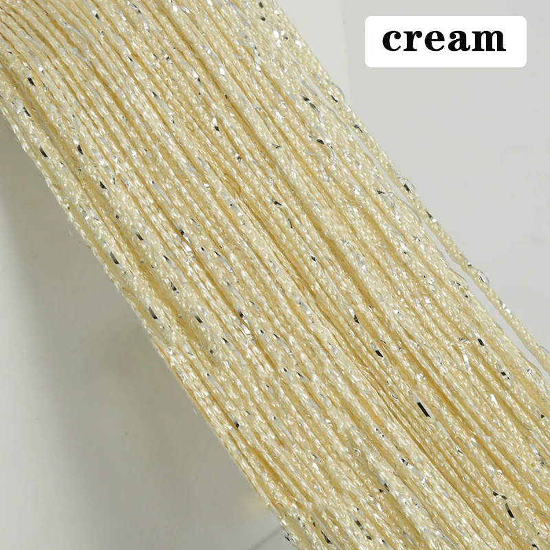 cream 100 см X 200 см блестящая занавеска на дверь Серебряная лента блестящая кисточка блестящая линия занавески балдахин для окна комнаты украшение дома - Цвет: cream