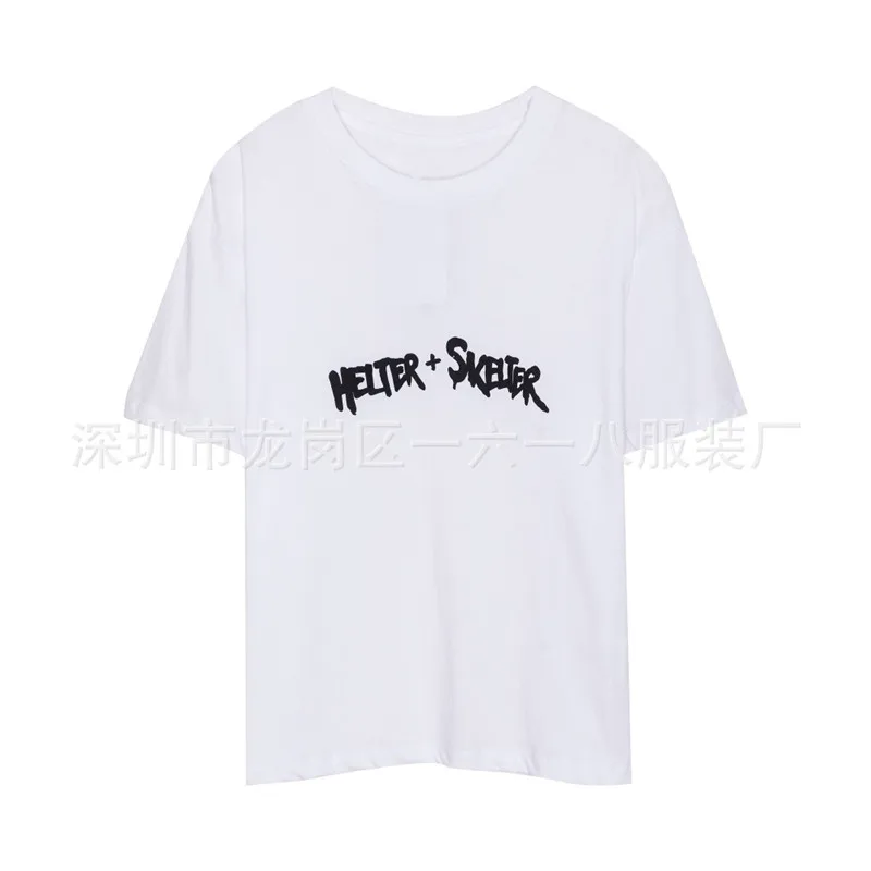 

New Women Summer White O-Neck Cotton Letter Print T-shirt Female Fashion Couple Plus Size Tees Ladies Brand Casual Tops ZM170