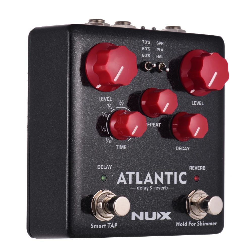 Педаль для гитарного эффекта NUX ATLANTIC Delay & Reverb двойной ножной переключатель 3