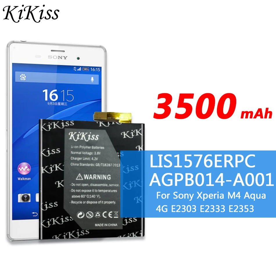 3500 мАч батарея большой емкости для SONY Xperia M4 Aqua E2303 E2333 E2353 LIS1576ERPC бесплатный набор