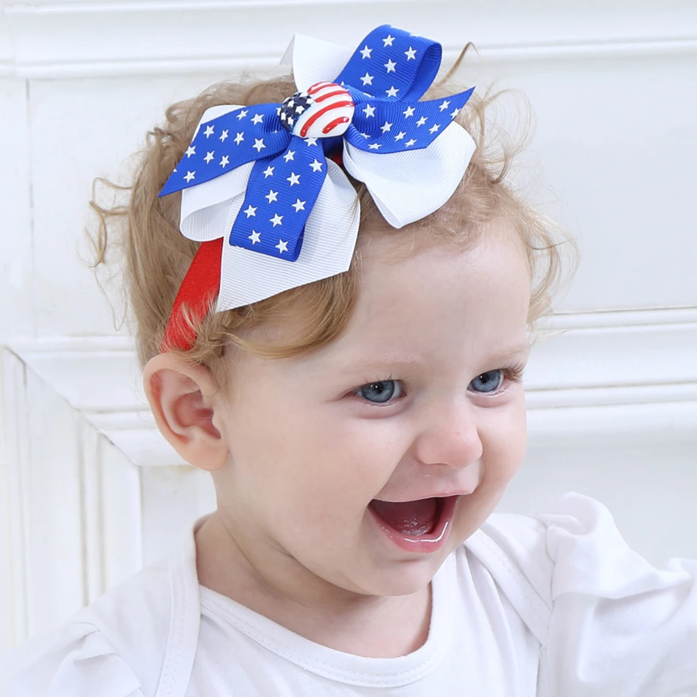 

Lovely Leisure Portable Fashion Casual Baby Infants Stripe Bowknot Hairband Hair Decor Party Headwear Hair Accessory