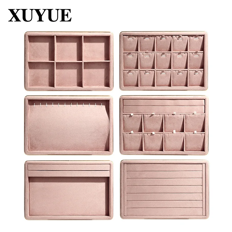 New jewelry tray, metal pink, look at the pallet, a variety of jewelry, display, storage, display props