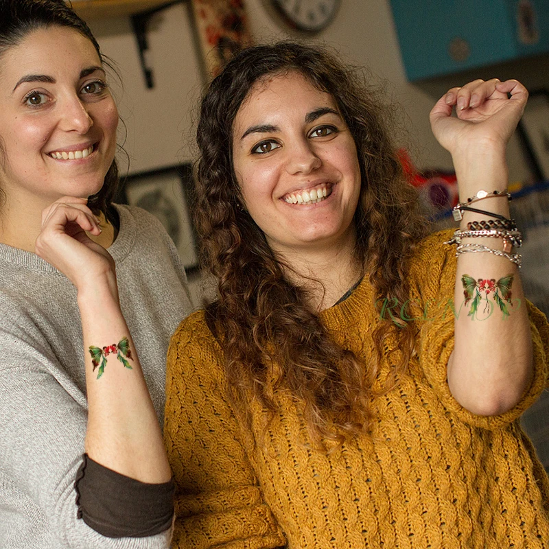 Водостойкие наклейки для татуировок бабочки маленькие поддельные тату-наклейки