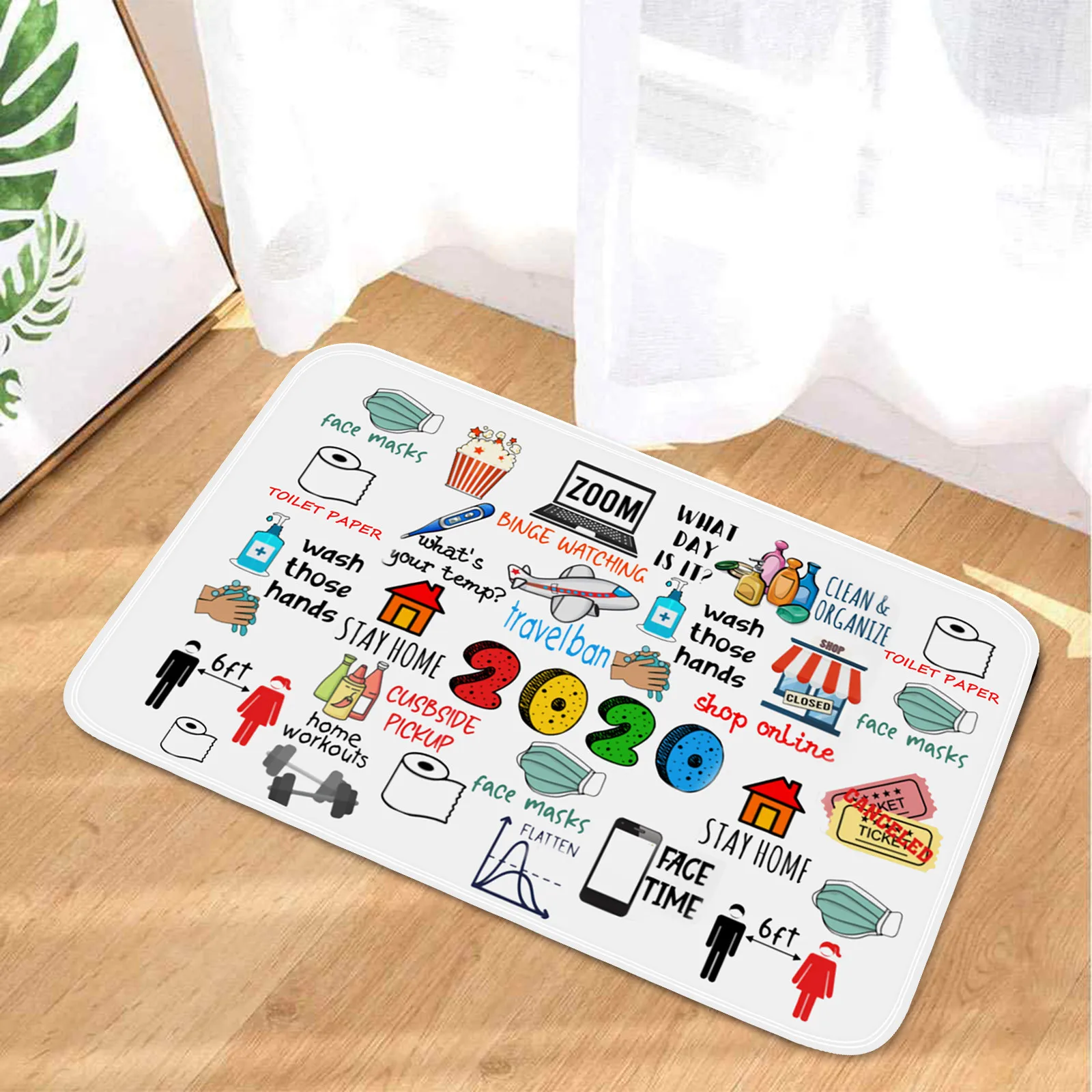 Моющийся коврик нескользящий для гостиной подстилка помещений пола креативный