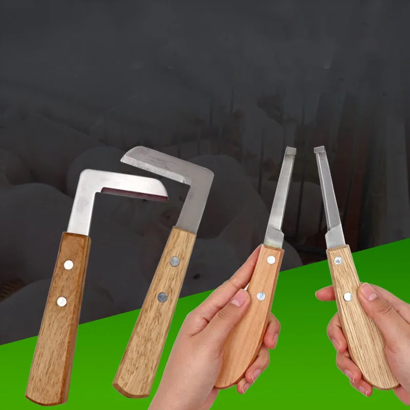 Wondcon ветеринарный нож для ремонта животных Копытный с прямой изогнутой головкой