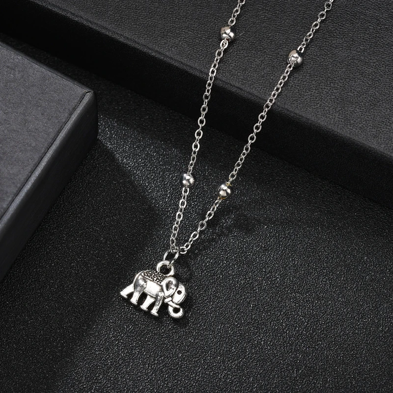 Простое металлическое ожерелье из бисера милое с кулоном в виде ладони для