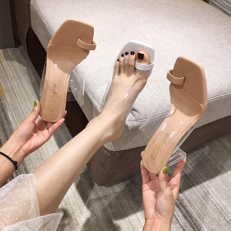 

Luxury Summer Wedding stiletto Women's High Heels slippers Women shoes Jelly Plus Size Sandals