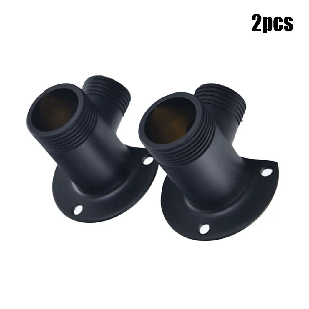 

2pcs Shower Bar Valve Tap External Pipe Work Wall Mount Elbows Black Other Shower & Bathtub Accessories
