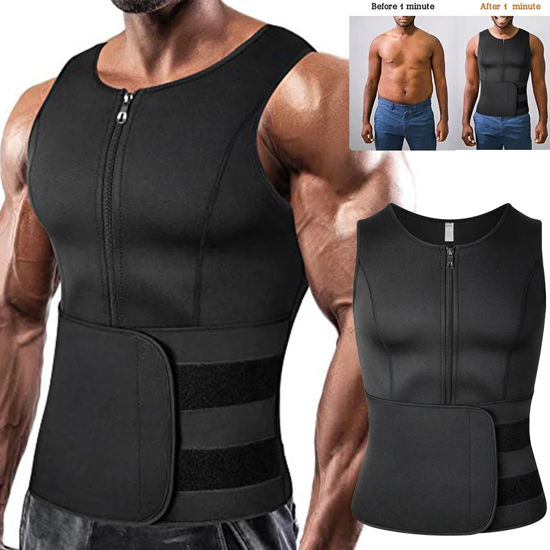 

Waist Support Vest Back Men Waist Trainer Trimmer Belt Gym Waist Protector Weight Loss Sports Body Shaper Corset Faja Sweat Suit