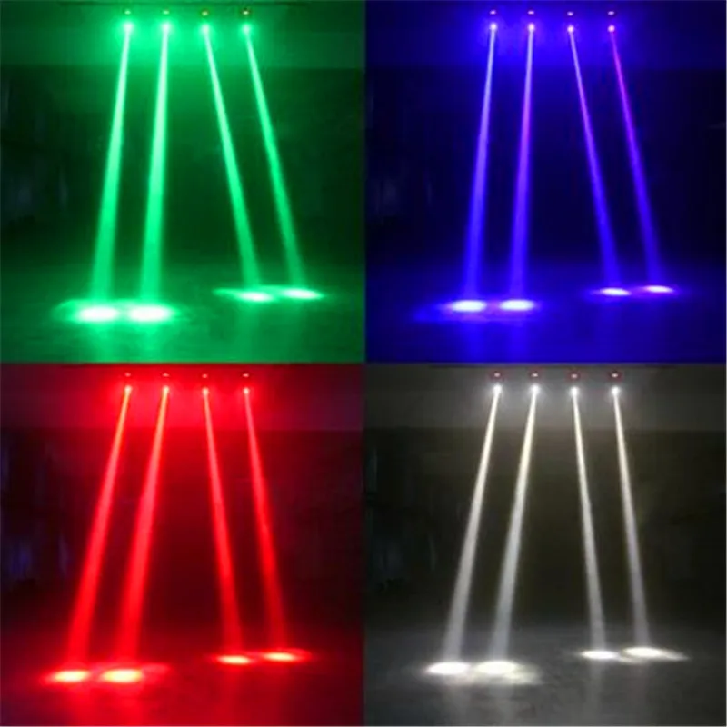 

2pcs/lot RGBW Mini 10W Beam LED Moving Head Light/ High Power 10W 4in1 LED Strong Beam Stage Lights Party Disco DJ Spot Lighting