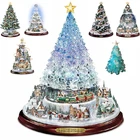 наклейки на окна новый год наклейки на окна зима Рождественская елка, вращающаяся скульптура, искусственная паста, кристальная елка, наклейка на окно, Рождественская Настенная роспись, рождественские товары для дома