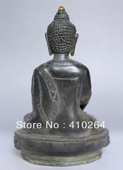 Бесплатная доставка старая сборная тибетская статуя Будды из чистой бронзы| |