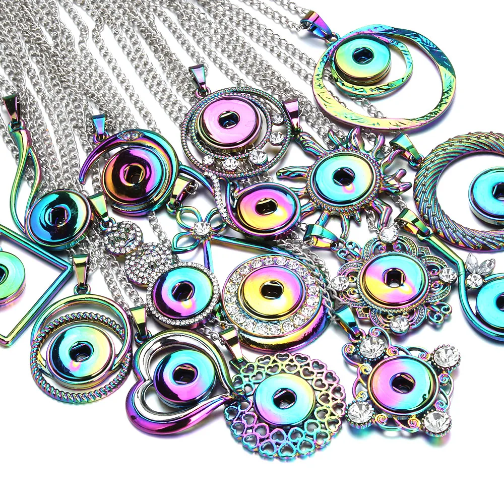 Новое цветное ожерелье с защелками ювелирные изделия Сделай Сам подвеской 18 мм