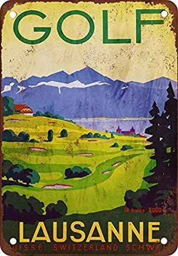 Отличная Оловянная алюминиевая металлическая вывеска joyprice для гольфа в Лозанне